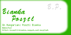 bianka posztl business card